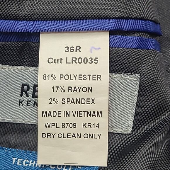 Kenneth Cole Reaction Blazer Mens 36R Techni-Cole Stretch Suit Jacket Modern Fit - Picture 6 of 8